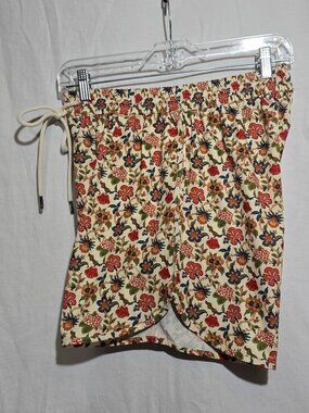 CAYE Collection Made in BALI Men's Pocketed Swim Shorts - Beige Floral - Sz L*
